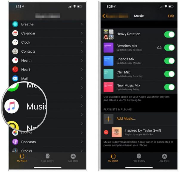 Cách để xem các bài hát đã lưu trên Apple Watch
